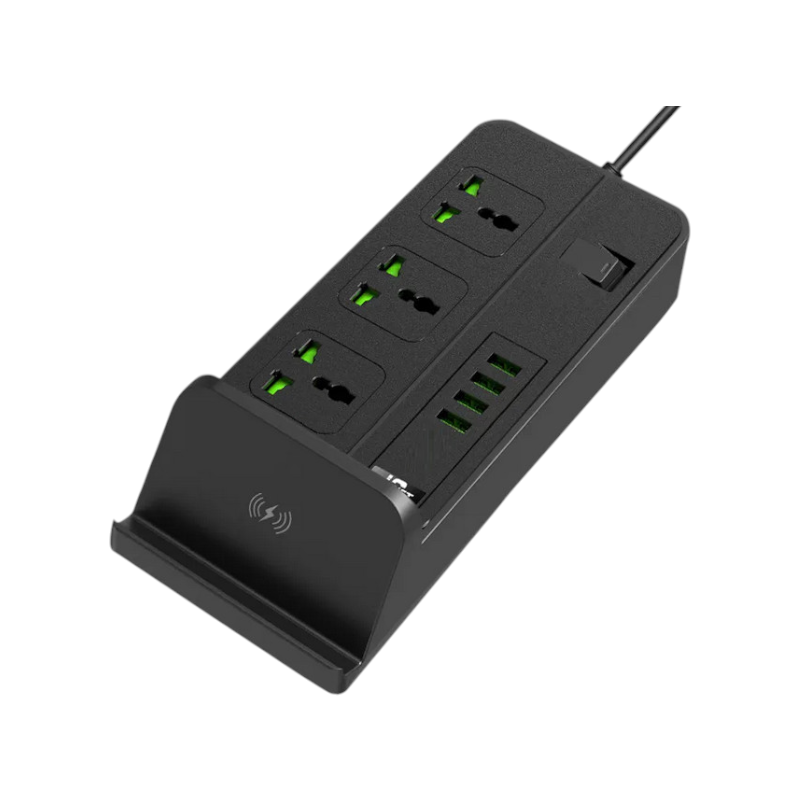 Πολύπριζο Multi-Plug 3 θέσεων με θύρες USB & βάση ασύρματης φόρτισης – KOS-27005EU – 270056