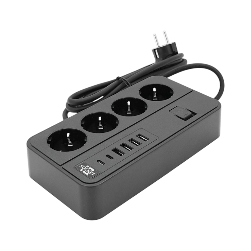 Πολύπριζο 4 θέσεων με θύρες USB – KOS-27013EU – 270131