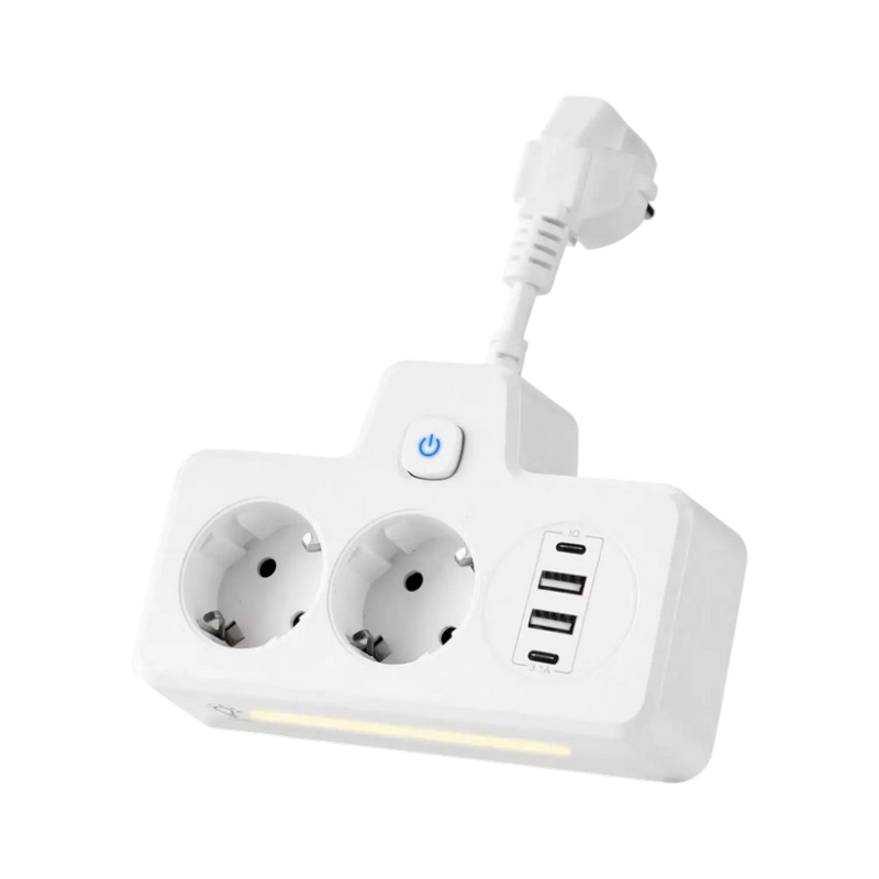 Πολύπριζο 2 θέσεων με θύρες USB – KOS-27017EU – 270175