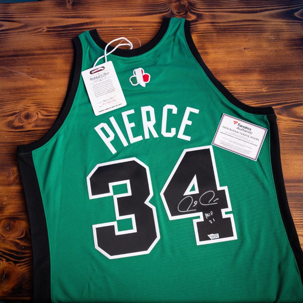 Boston Celtics Paul Pierce Signed Jersey Blue (Authenticated by Fanatics)