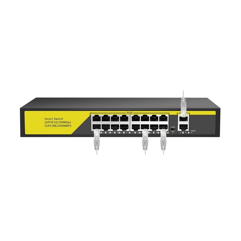 Switch καταγραφικού POE με 16 υποδοχές – 100/1000Mbps – 300013
