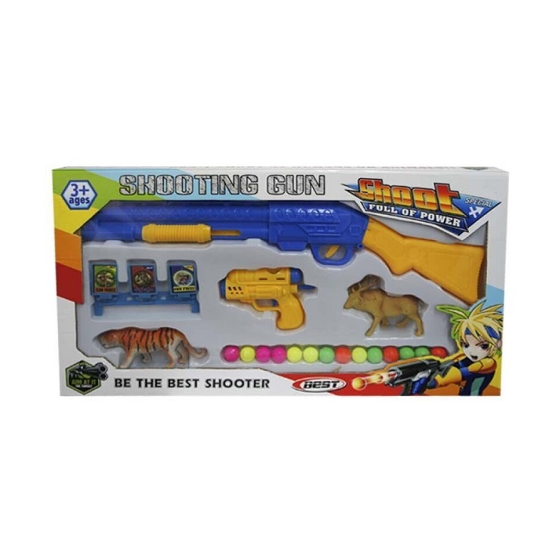 Παιδικό όπλο στόχου με φιγούρες ζώων – Soft Gun – 6000-5 – 308308