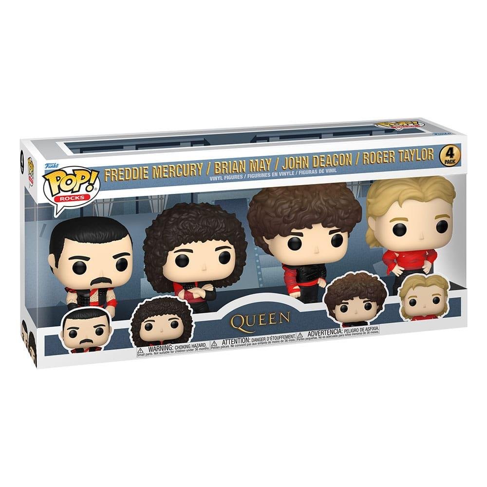 Φιγούρες Funko POP! Rocks: Music Queen – Freddie Mercury, Brian May, John Deacon, Roger Taylor 4-Pack