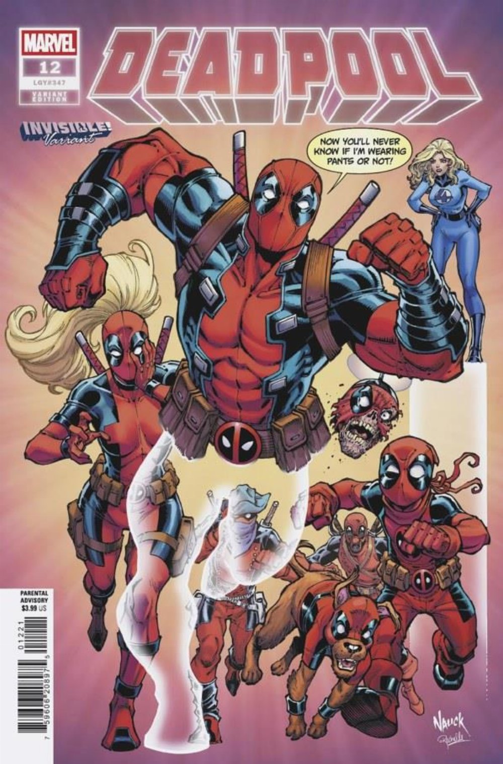 Τεύχος Κόμικ Deadpool #12 Todd Nauck Invisible! Variant Cover