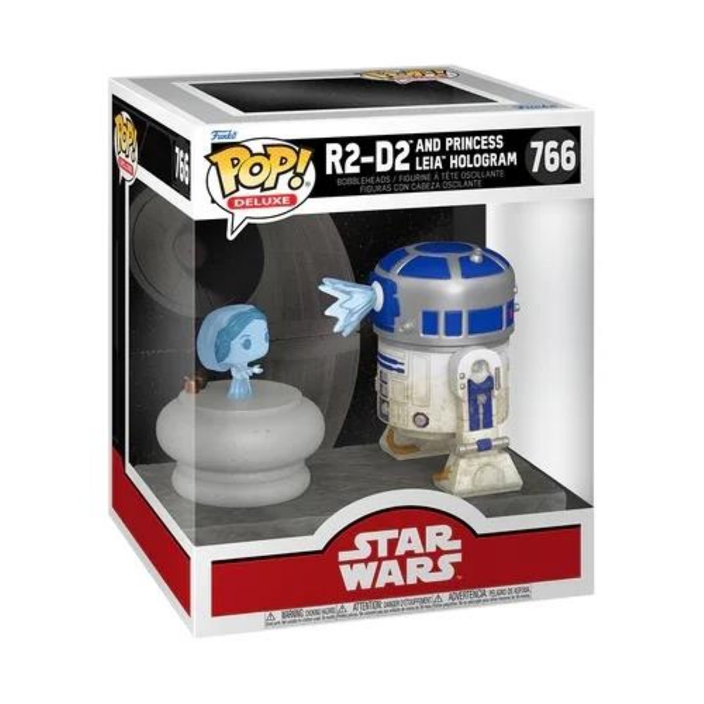 Φιγούρα Funko POP! Deluxe: Star Wars – R2-D2 and Princess Leia Hologram #766