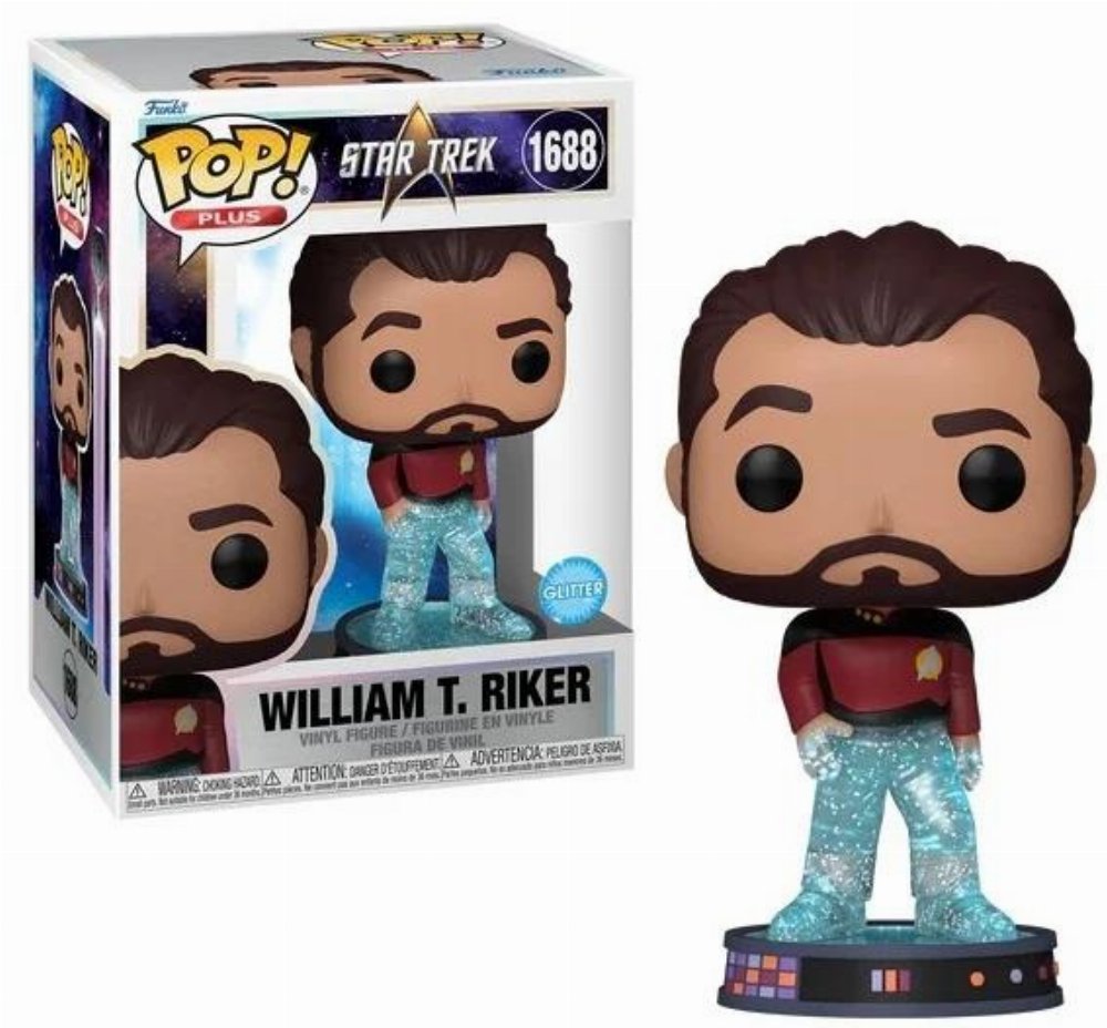 Φιγούρα Funko POP! Plus: Star Trek Transporter – Riker (Glitter) #1688