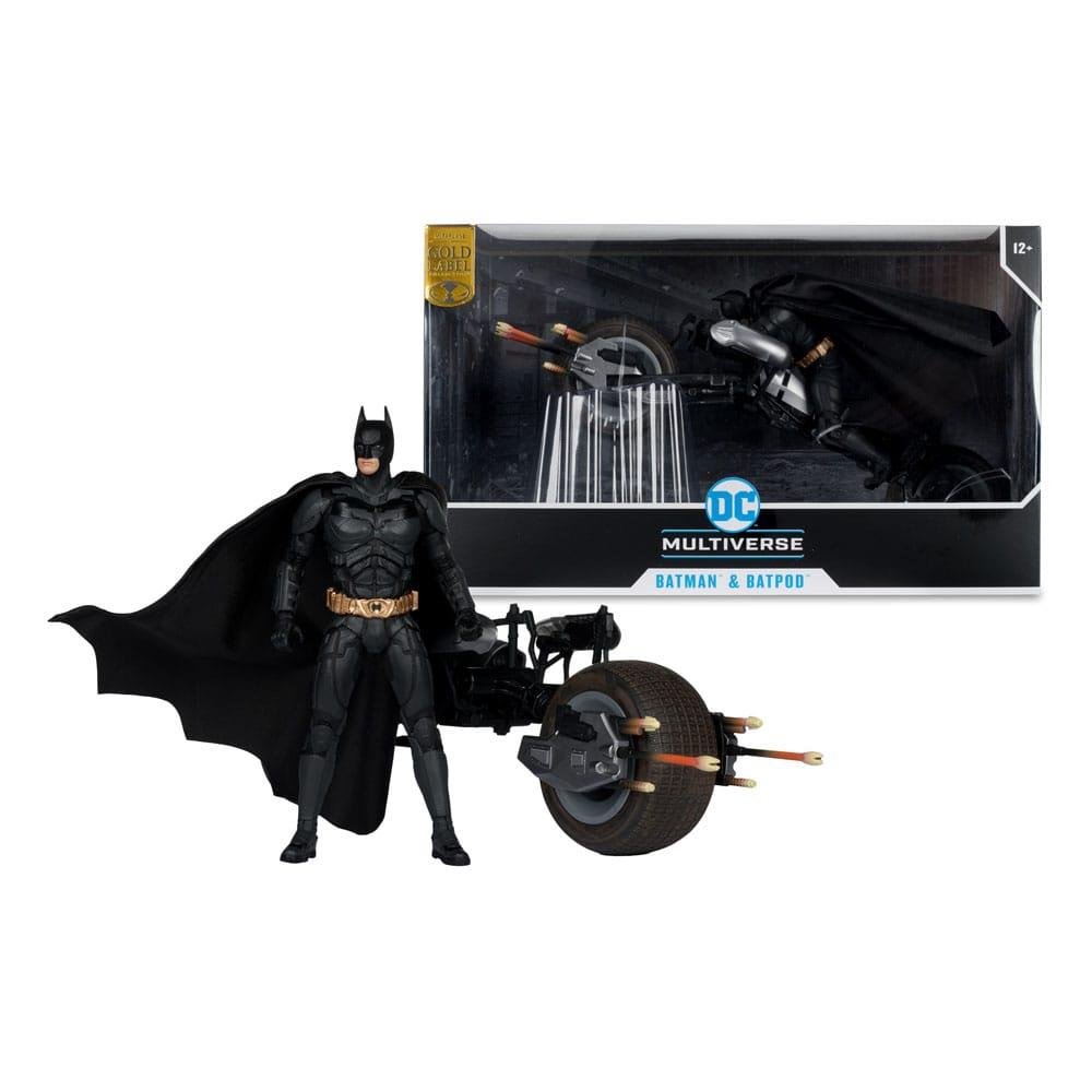 DC Multiverse: The Dark Knight – Batman & The Batpod (Gold Label) Φιγούρα Δράσης (18cm)