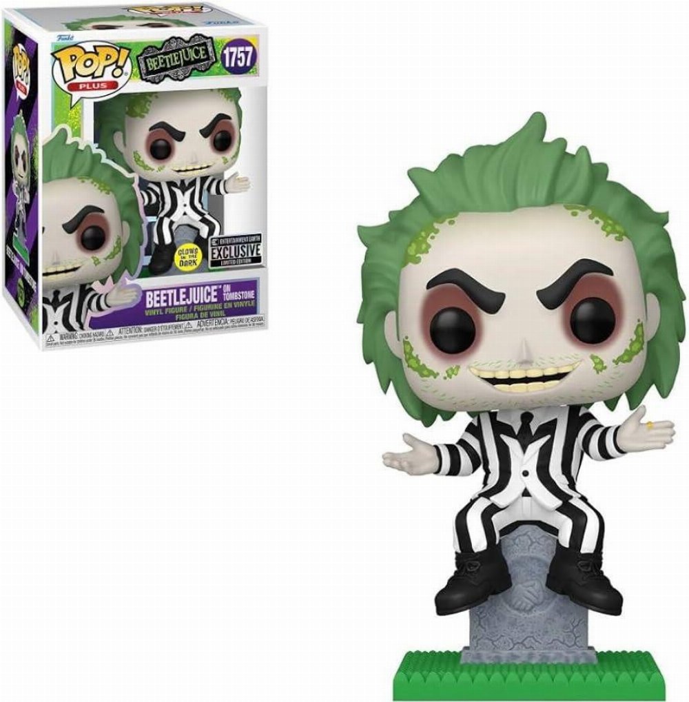 Φιγούρα Funko POP! Plus: Beetlejuice – Beetlejuice on Tombstone (GITD) #1757 (Exclusive)