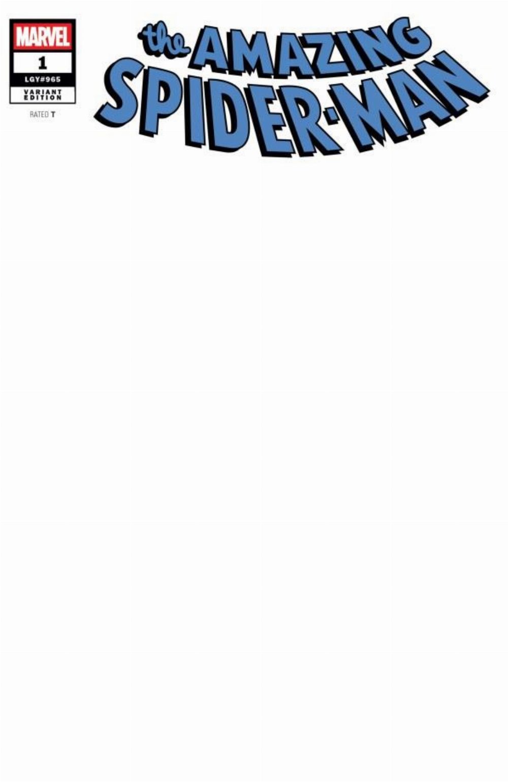 Τεύχος Κόμικ The Amazing Spider-Man #1 Blank Variant Cover