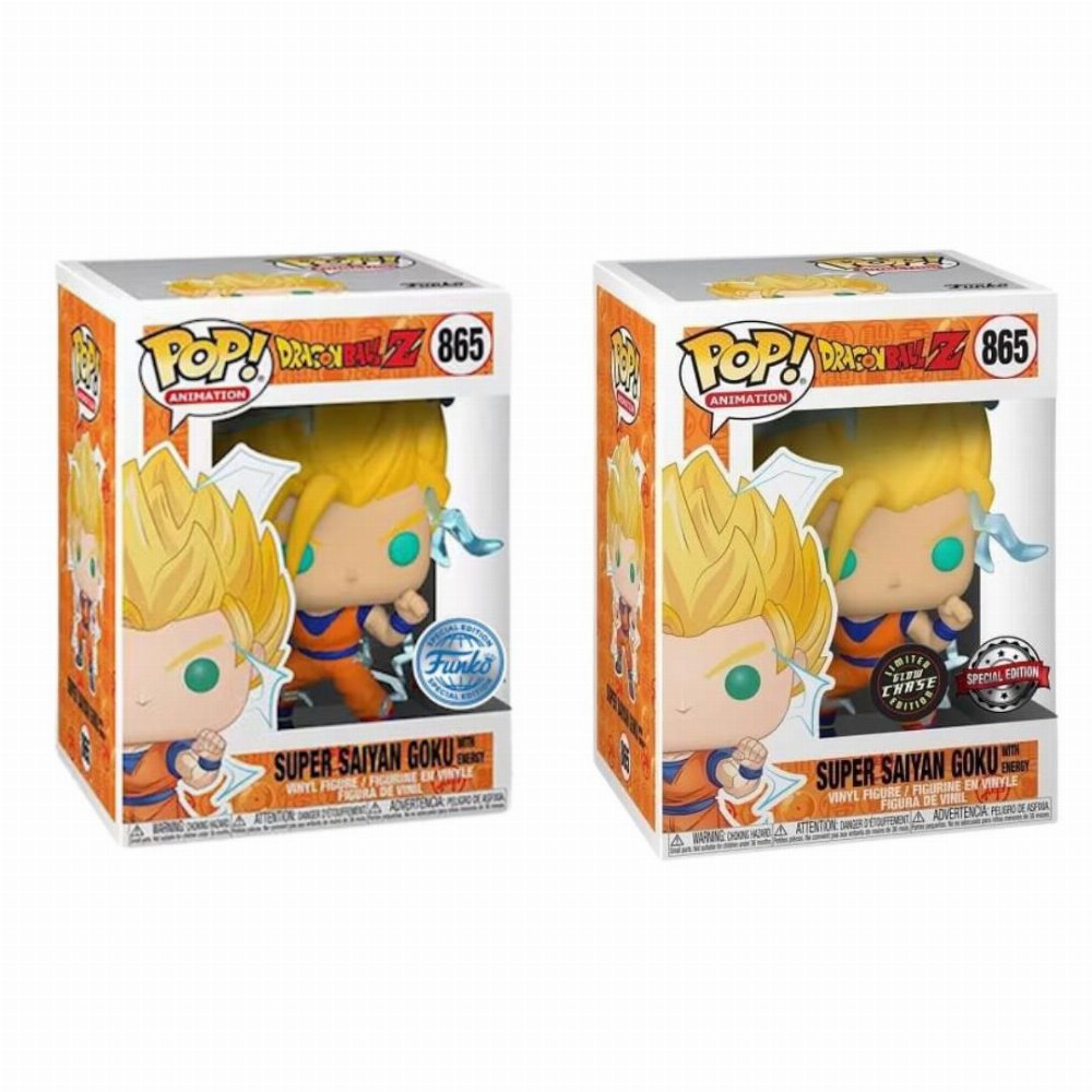 Φιγούρα Funko POP! Bundle of 2: Dragon Ball Z – Super Saiyan Goku With Energy #865 & Chase GITD (Exclusive)