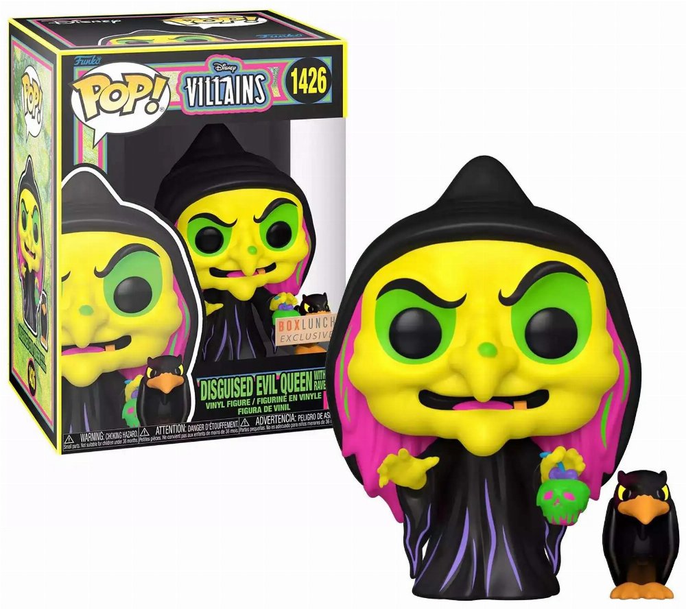 Φιγούρα Funko POP! Disney – Disguised Evil Queen with Raven (Black Light) #1426 (Exclusive)