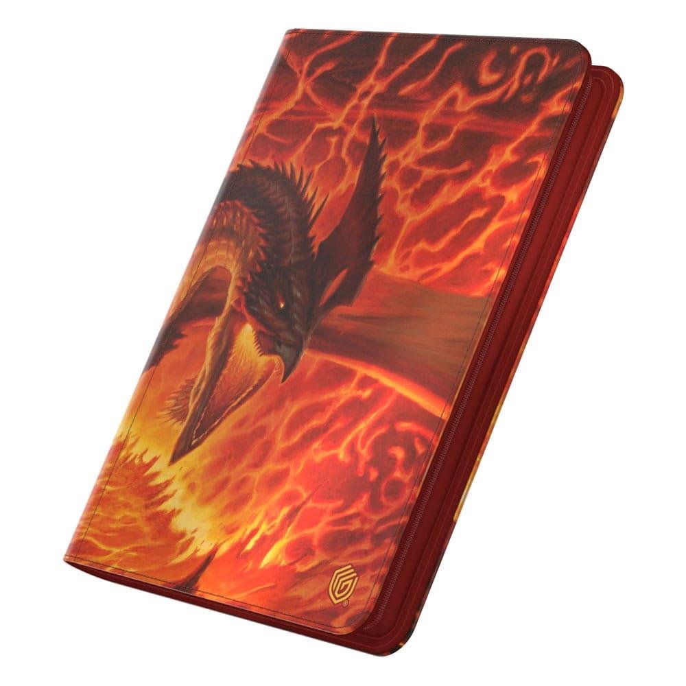 Ultimate Guard 18-Pocket Xenoskin Zipfolio Pro-Binder – Tarkir Dragonstorm: Magmatic Hellkite
