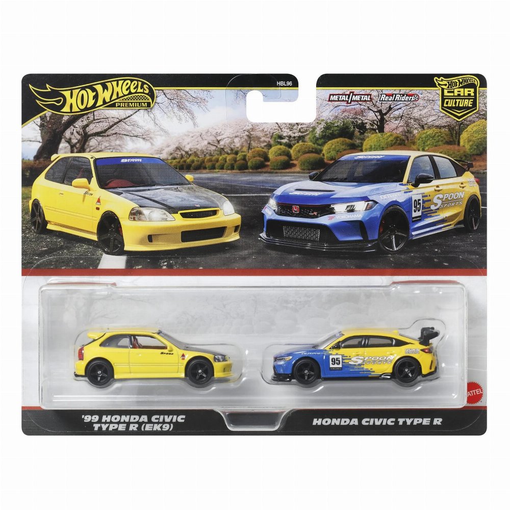 Hot Wheels: Premium Car Culture - ’99 Honda Civic Type-R (EK9) & Honda Civic Type R (JBL00)