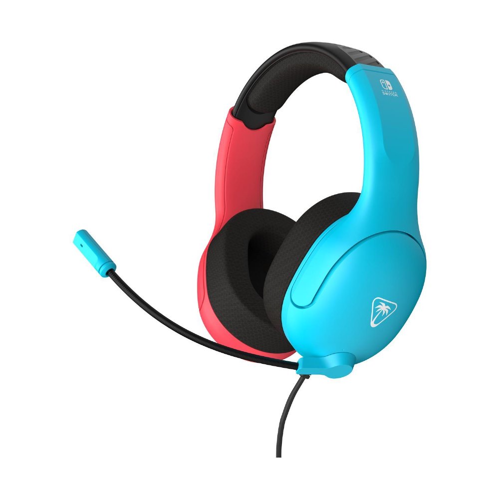 Turtle Beach: Airlite Fit – Wired Gaming Headset [For Nintendo Switch] (Color: Neon Blue & Red)