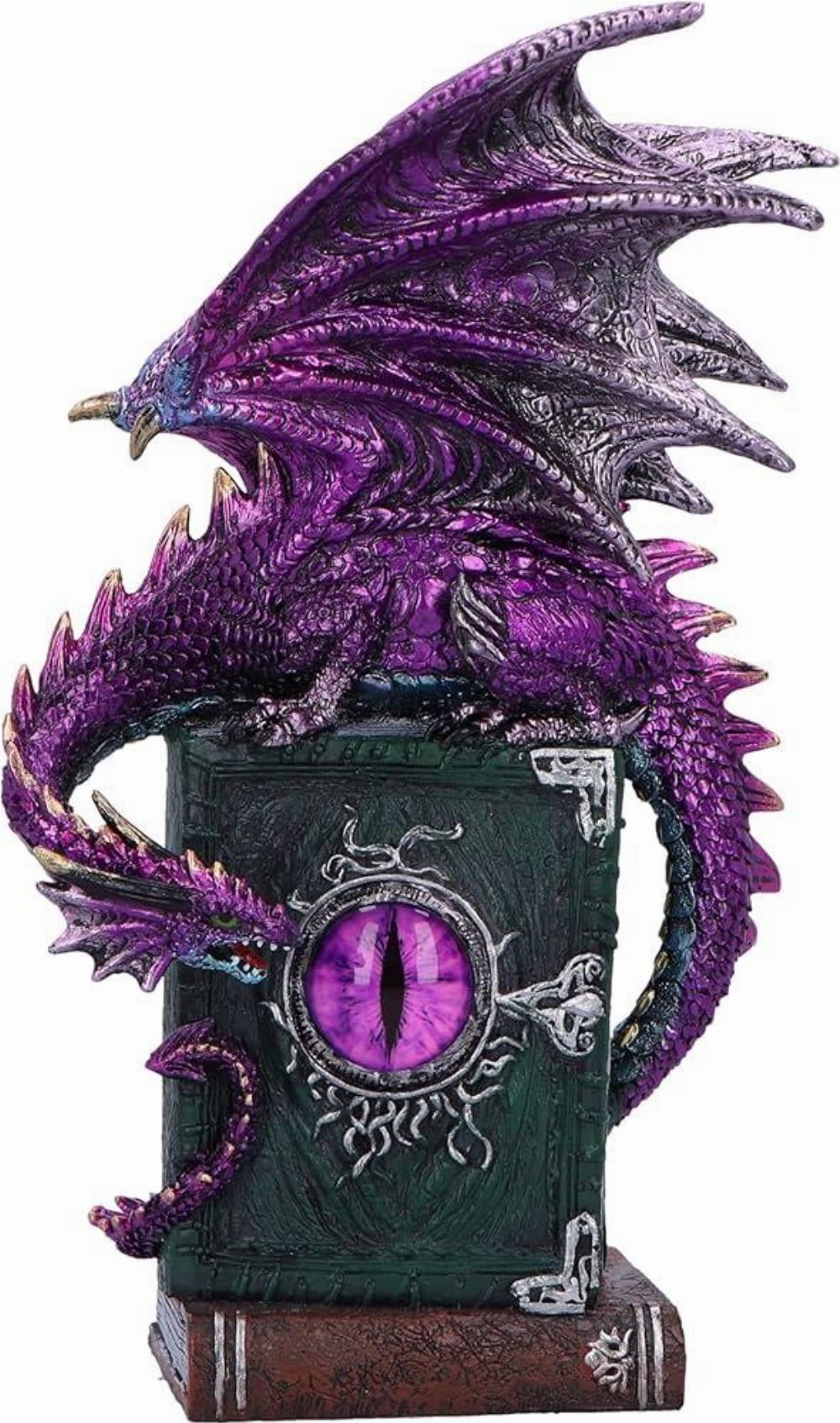 Dragon Fable – Purple Dragon on Book Αγαλματίδιο (24cm)