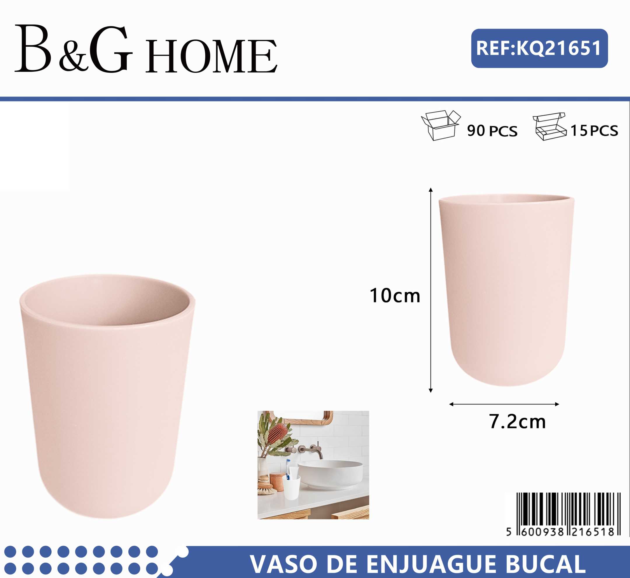Θήκη οδοντόβουρτσας πλαστική – Light Pink – 21651