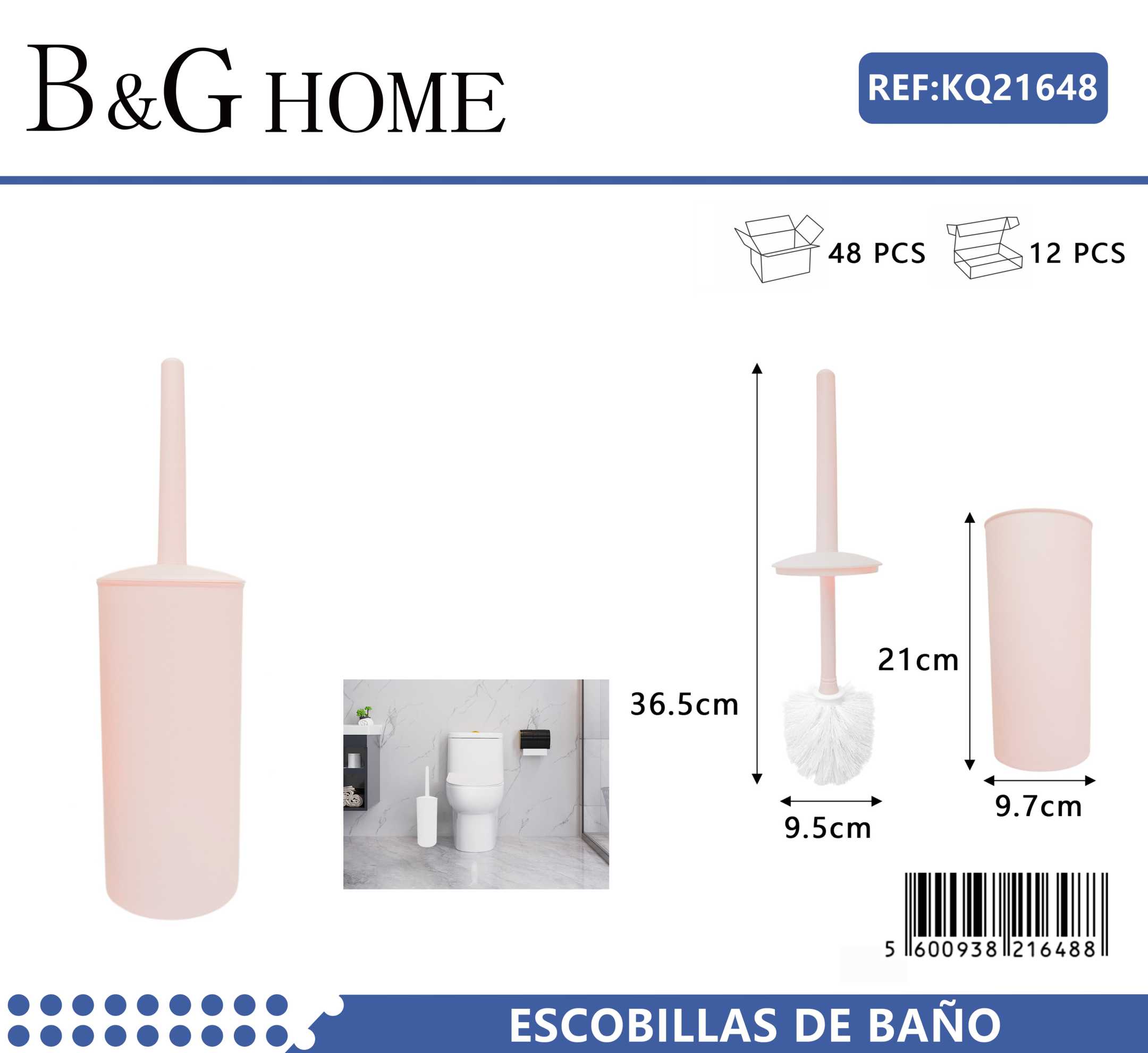 Βουρτσάκι τουαλέτας – Πιγκάλ – Light Pink – 21648