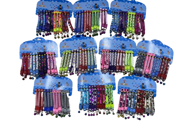 Περιλαίμιο – Κολάρο γάτας με κουδουνάκι – 1cm – 12pcs – 550201