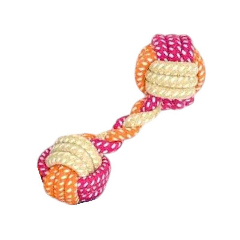 Παιχνίδι σκύλου σχοινί με μπάλες – 18cm – 12pcs – 550527