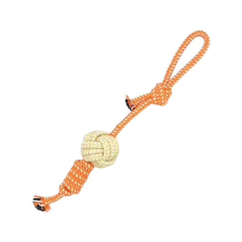 Παιχνίδι σκύλου σχοινί με μπάλα – 40cm – 12pcs – 550537