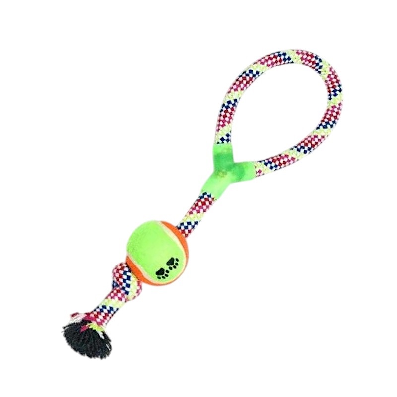 Παιχνίδι σκύλου σχοινί με μπάλα – 40cm – 12pcs – 550565