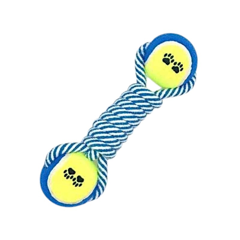 Παιχνίδι σκύλου σχοινί με μπάλες – 23cm – 12pcs – 550567