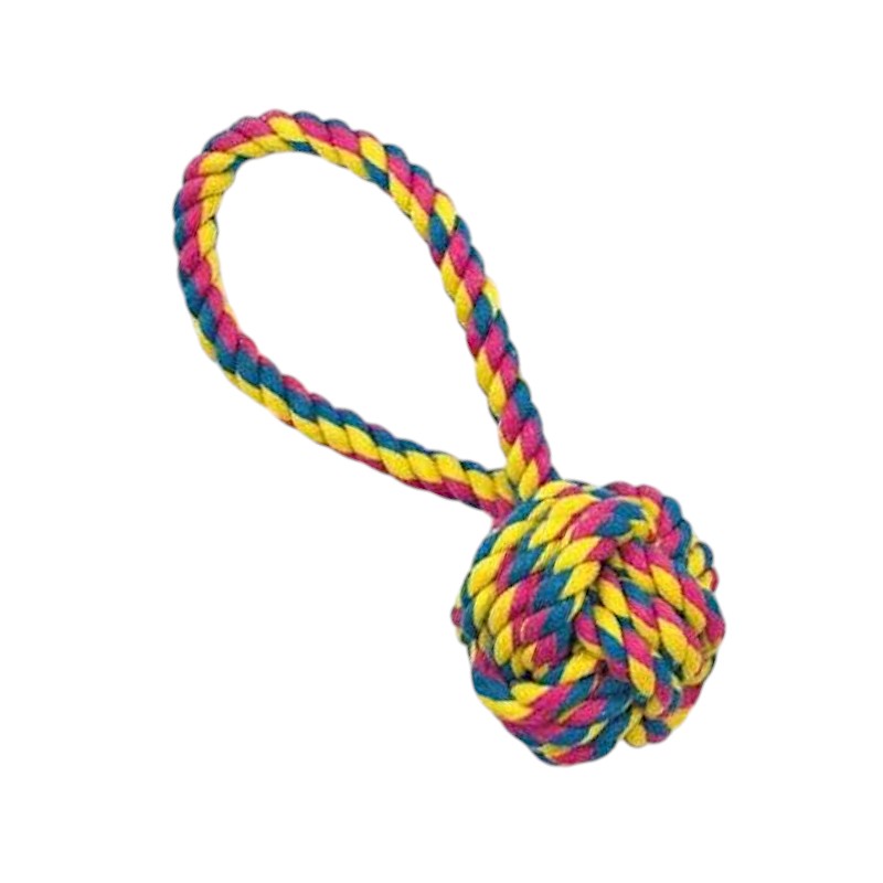 Παιχνίδι σκύλου σχοινί με μπάλα – 20cm – 12pcs – 550629