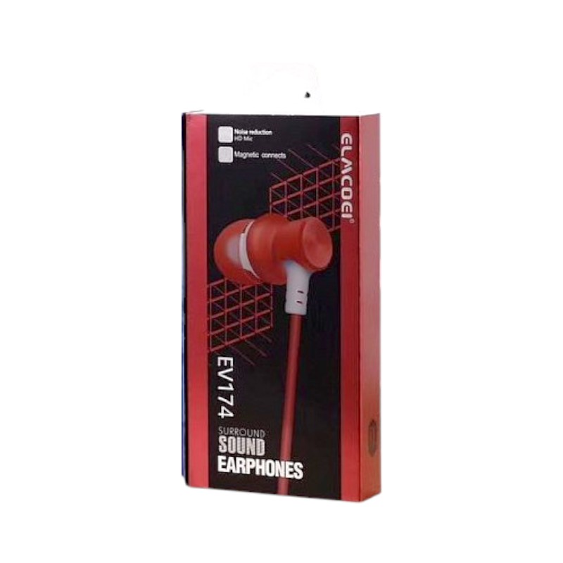 Ενσύρματα ακουστικά – EV-174 – 551212 – Red