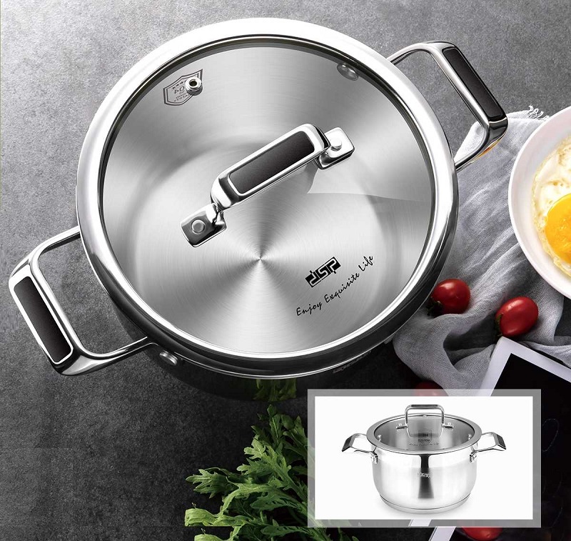 Κατσαρόλα ανοξείδωτη με καπάκι – 9.4L – CS002-B28 – DSP – 560393