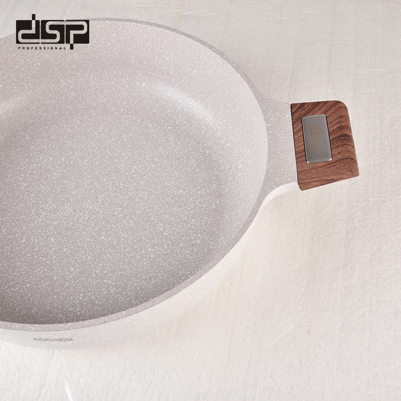 Ρηχή κατσαρόλα αντικολλητική με καπάκι – 5.5L – CA005-BS32-Beige – DSP – 563806