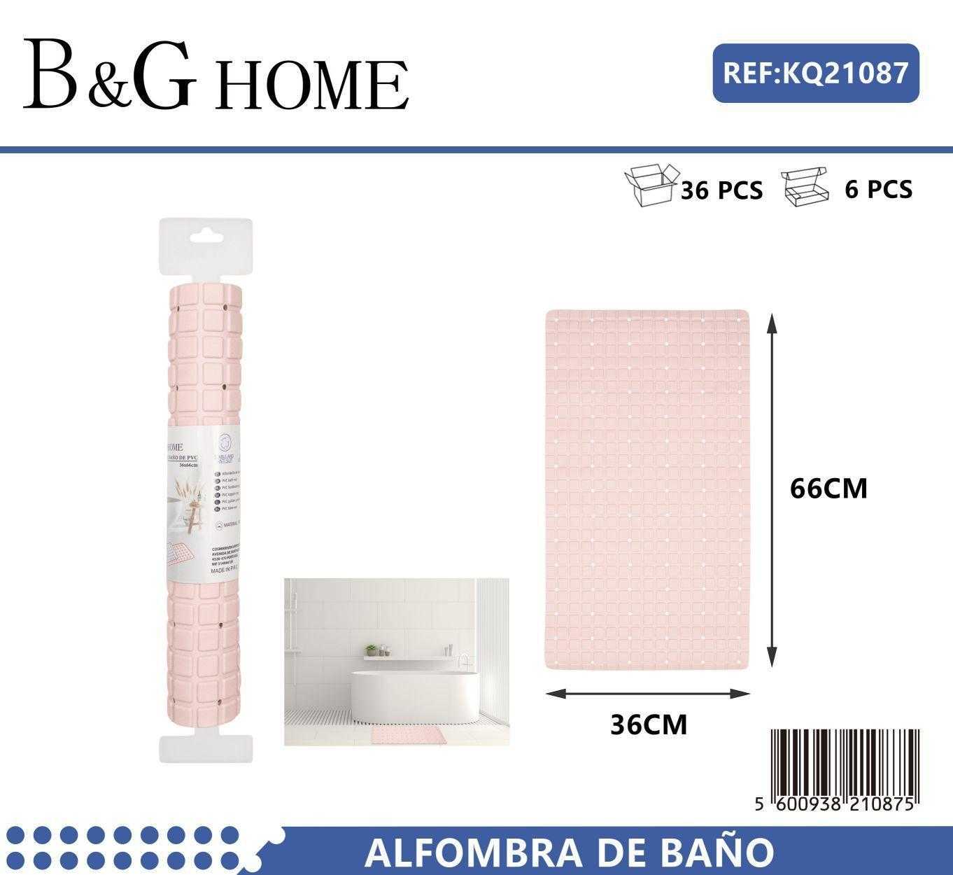 Αντιολισθητικό πατάκι μπάνιου – M0826 – 36x66cm – Light Pink – 21087