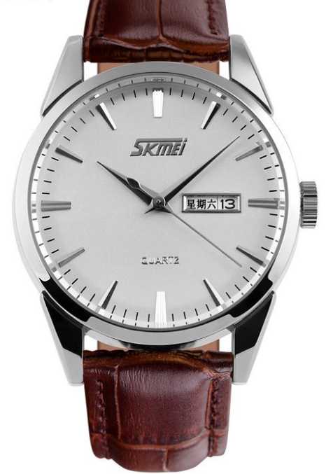Αναλογικό ρολόι χειρός – Skmei – 9073 – Brown/Silver