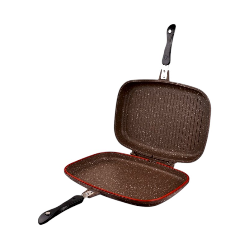 Διπλό αντικολλητικό τηγάνι Grill – CA007-F40-Brown – DSP – 610537