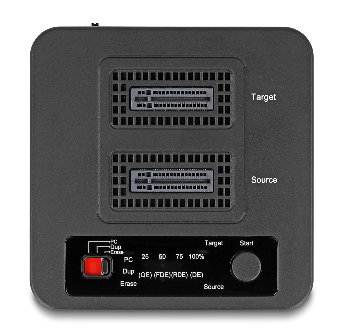 DELOCK docking station 64300 για 2x M.2 NVMe SSD, clone/erase function, 20Gbps, μαύρο