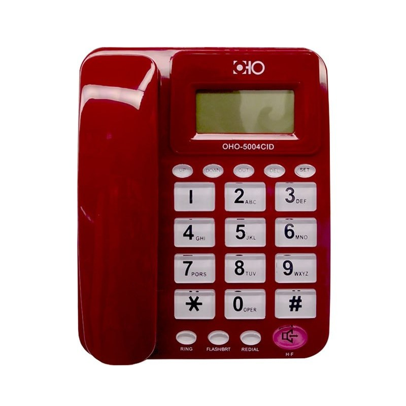Ενσύρματο σταθερό τηλέφωνο – OHO-5004 – 650044 – Red