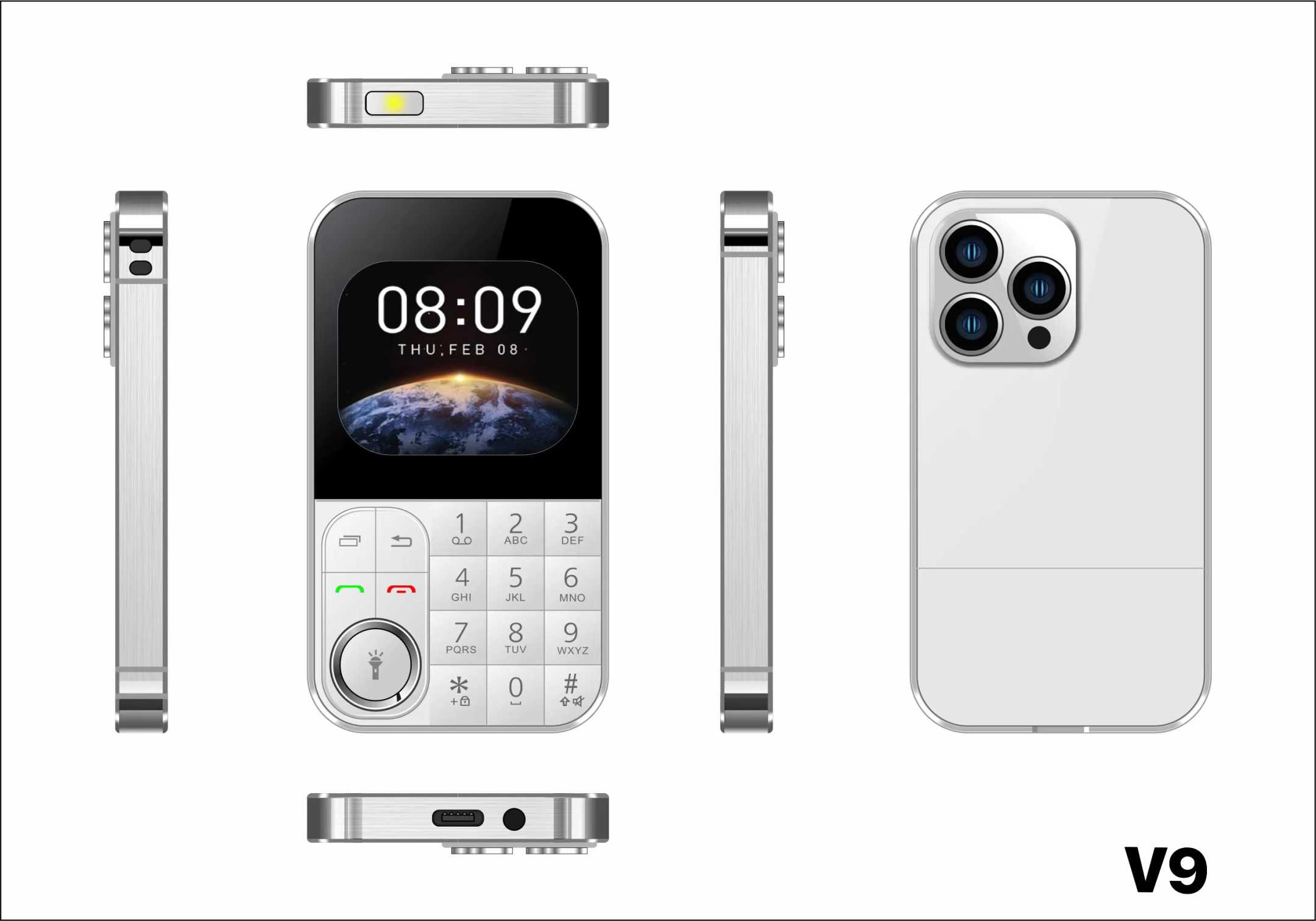 Κινητό τηλέφωνο – V9 – Dual Sim – 812136 – White