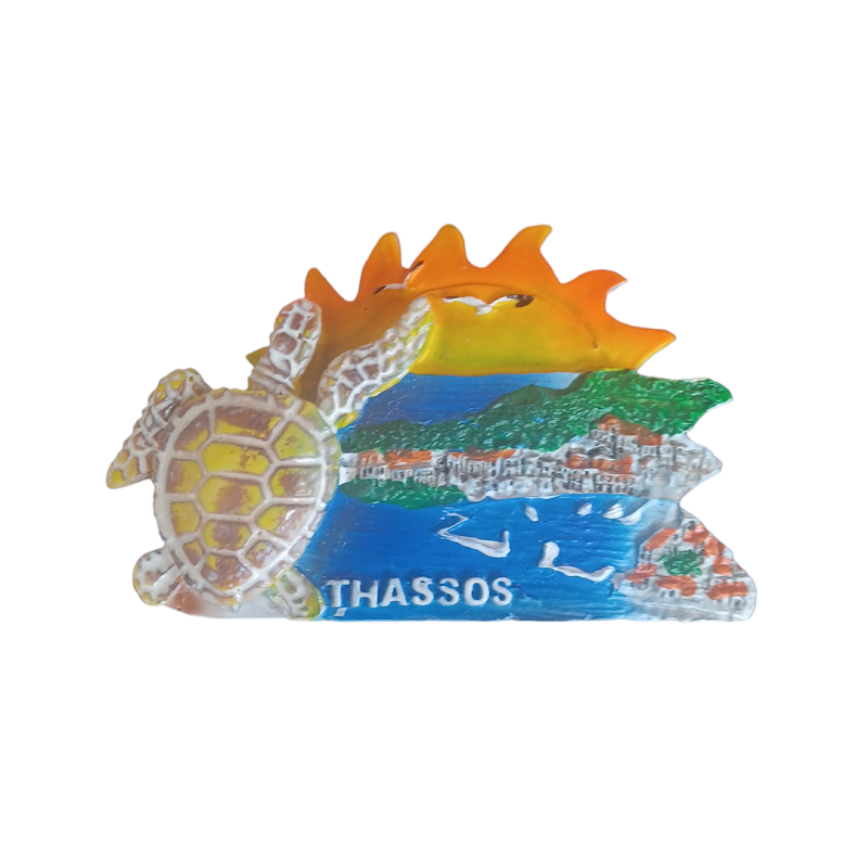 Tουριστικό μαγνητάκι Souvenir – Σετ 12pcs – Resin Magnet – Thassos – 678131