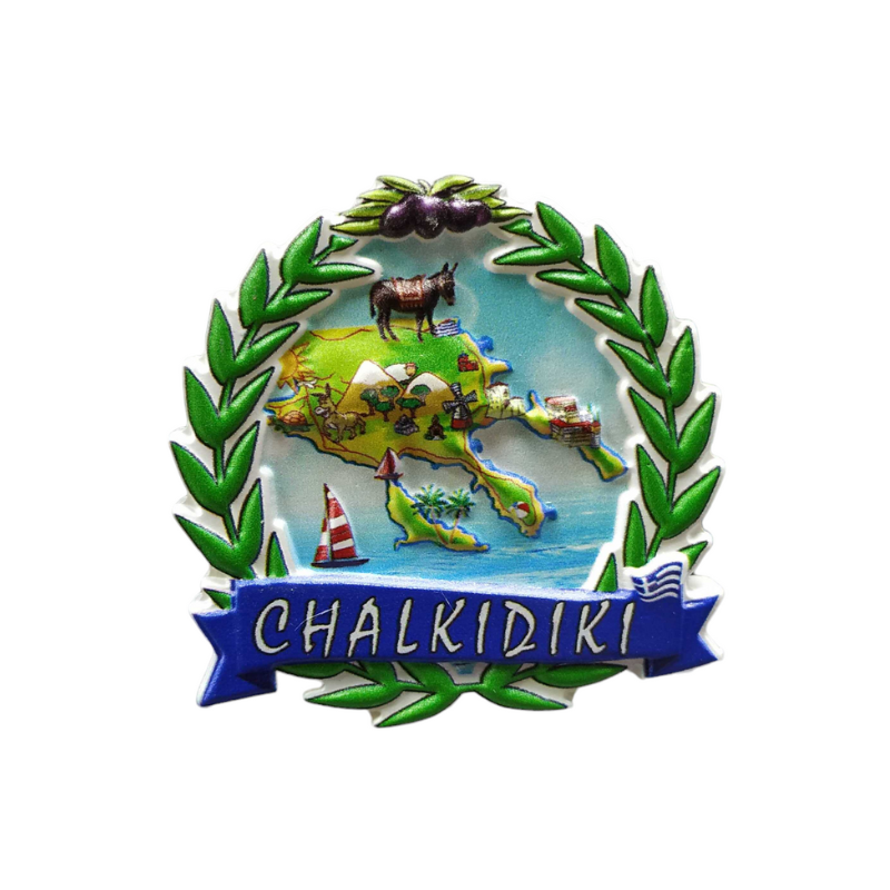 Tουριστικό μαγνητάκι Souvenir – Σετ 12pcs – Resin Magnet – Chalkidiki – 678298