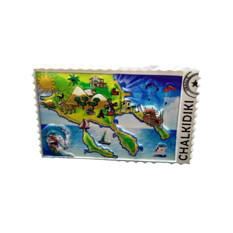 Tουριστικό μαγνητάκι Souvenir – Σετ 12pcs – Resin Magnet – Chalkidiki – 678301