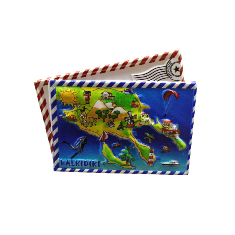 Tουριστικό μαγνητάκι Souvenir – Σετ 12pcs – Resin Magnet – Chalkidiki – 678303