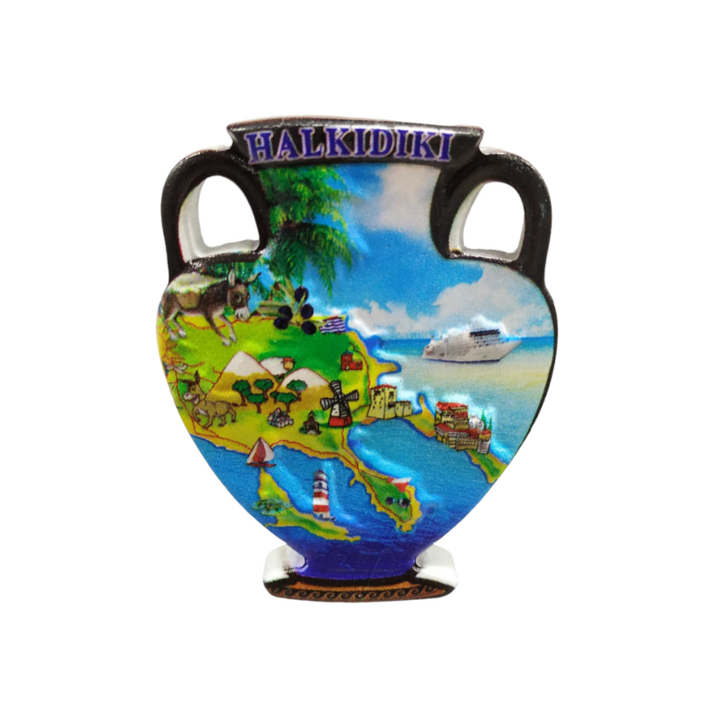 Tουριστικό μαγνητάκι Souvenir – Σετ 12pcs – Resin Magnet – Chalkidiki – 678307