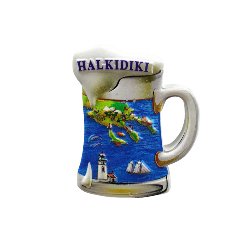 Tουριστικό μαγνητάκι Souvenir – Σετ 12pcs – Resin Magnet – Chalkidiki – 678308