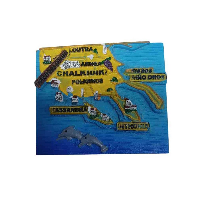 Tουριστικό μαγνητάκι Souvenir – Σετ 12pcs – Resin Magnet – Chalkidiki – 678353