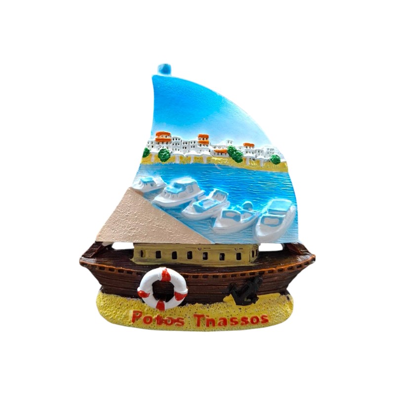 Tουριστικό μαγνητάκι Souvenir – Σετ 12pcs – Resin Magnet – Thassos – 678413