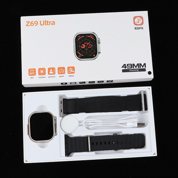 Σετ Smartwatch με 2 λουράκια – Z69 Ultra – 687996 – Black