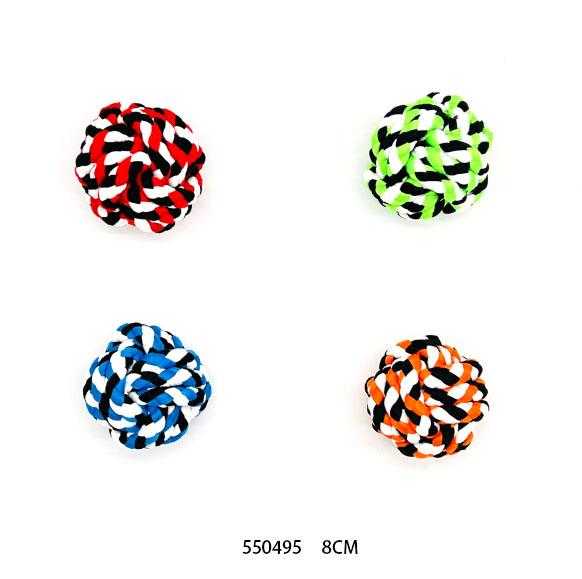 Παιχνίδι σκύλου μπάλα από σχοινί – 8cm – 12pcs – 550495