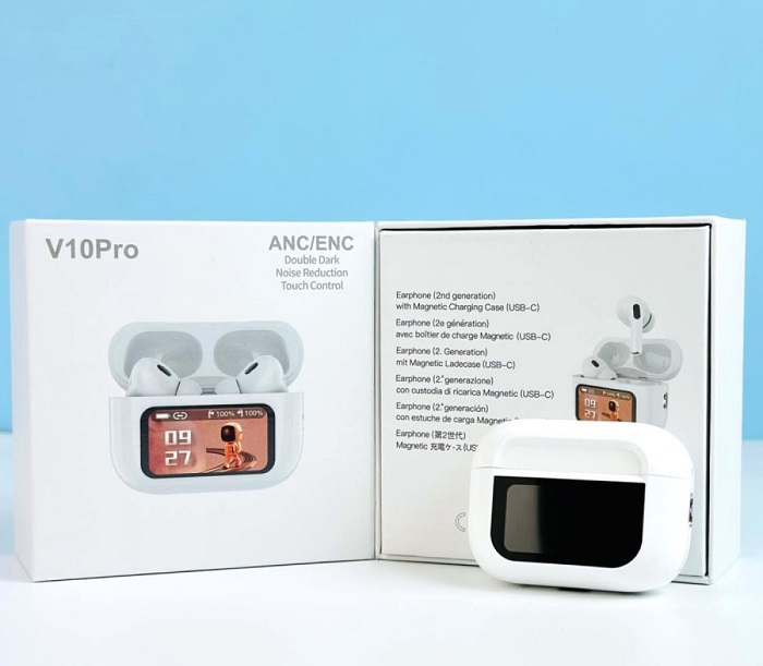 Ασύρματα ακουστικά Bluetooth με θήκη φόρτισης – V10 – 811313 – White