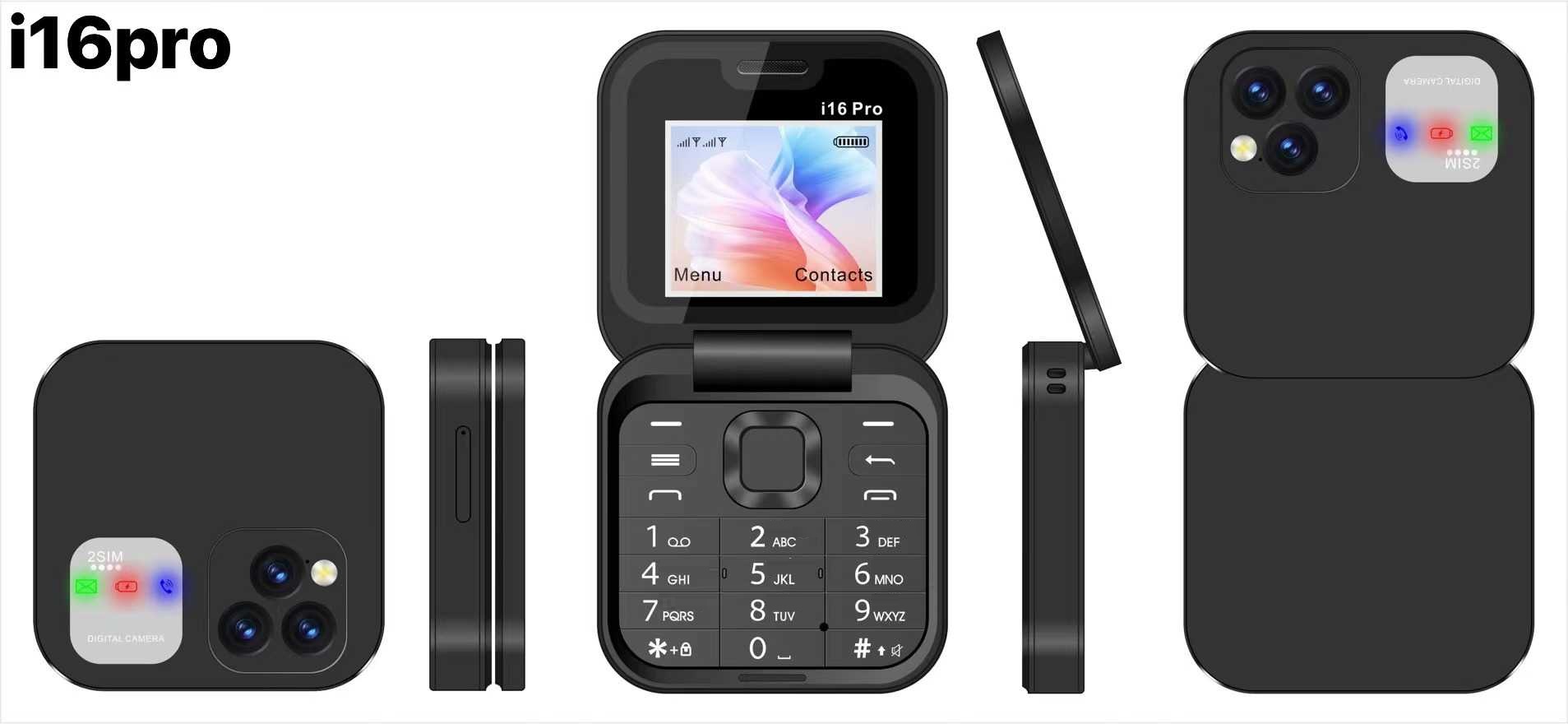 Κινητό τηλέφωνο – i16 Pro – Dual Sim – 812174 – Black