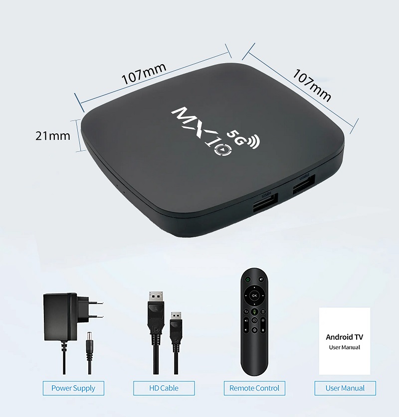 Android TV Box – MX10 4K 5G – 812280
