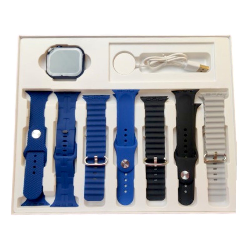 Σετ Smartwatch με 7 λουράκια – S9 Pro Max  – 812303 – Blue